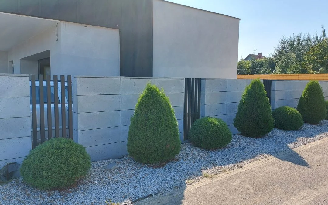 Ogrodzenie z betonowych bloczków VIDE