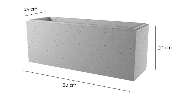Wymiary - Betonowe bloczki modułowe VIDE - 80 cm x 25 cm x 30 cm