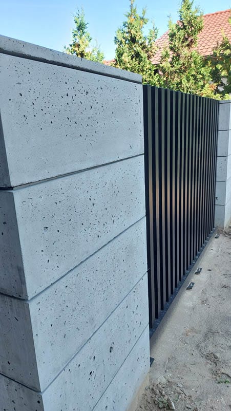 Ogrodzenia z modułowych bloczków betonowych GAAG Vide Szary - Krotoszyn